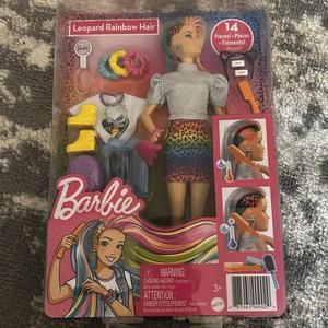 Mattel Leopard Rainbow Hair Barbie Playset (NEW)